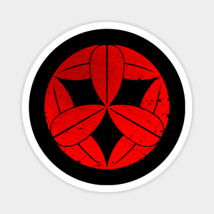 Samurai Family Crests - Takenaka - Red Magnet